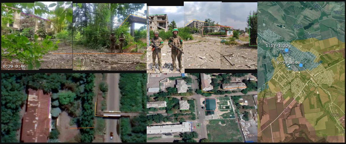 AudaxonX's tweet photo. Ukrainian soldiers from the 19th Army Corps are filming themselves in the centre of Kostyantynivka, contradicting Russian claims that the town was captured
@GeoConfirmed @UAControlMap 
0:29-0:46📌 48.522472, 37.714199
1:17-1:22📌 48.535916, 37.694149 https://t.co/giW9aSKD6v