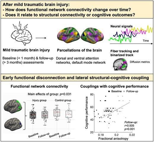 braincomms's tweet photo. Kim et al. report early (<1 month) functional disconnection between the default mode network and attention-related networks in mild traumatic brain injury, despite relatively stable structural connectivity.
👉 https://t.co/qXSd455JpJ
#neuroscience #braincommunications https://t.co/CHwgoz3LAv
