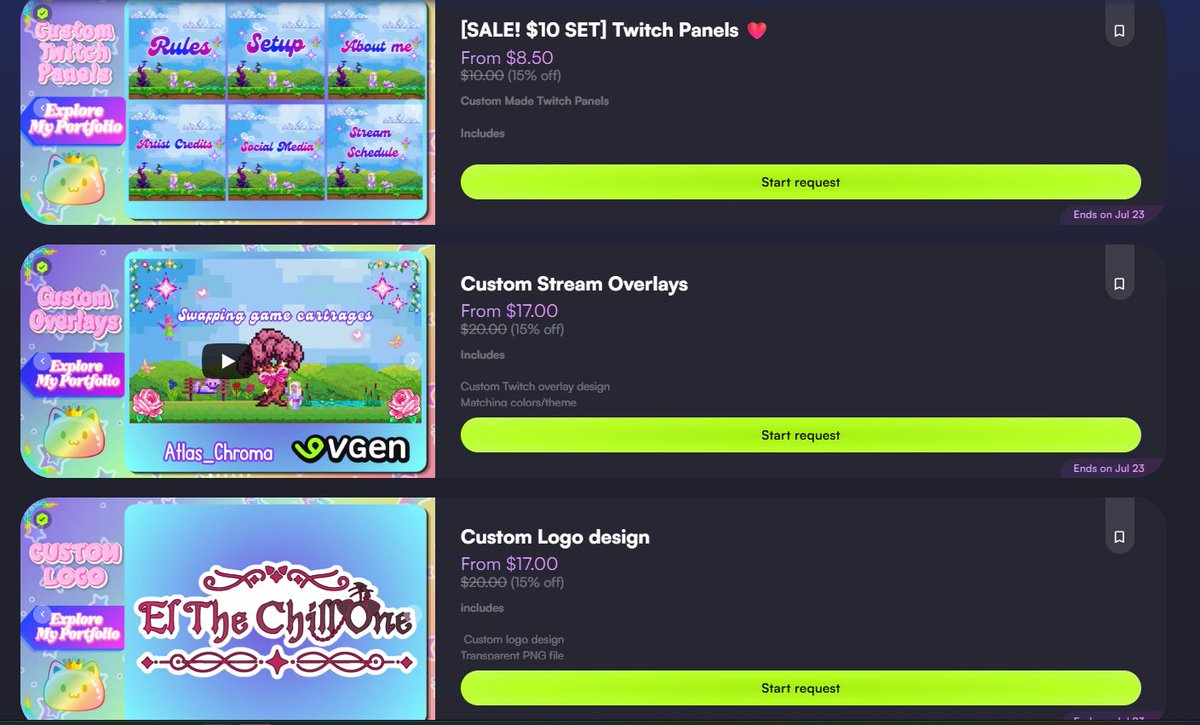 Atlas_Chroma's tweet photo. 😜 SALE STARTS NOW!
Everything is 15% OFF for a limited time!
Don't miss out this sale ends July 23! 💖
#VGen #comm #commissionpen