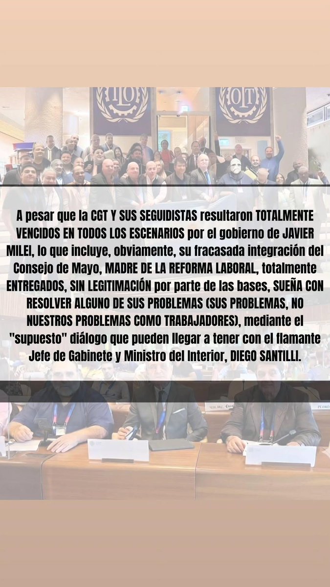 sitraic's tweet photo. LA CGT ACORRALADA DILATA ACCIONES ESPECULANDO CON EL DIÁLOGO CON SANTILLI.
➡️ Leé la kota completa en el link que se encuentra en nuestra historia.
#noticias #oit #realidad #política #sindicatos https://t.co/pqiUZgfKSd