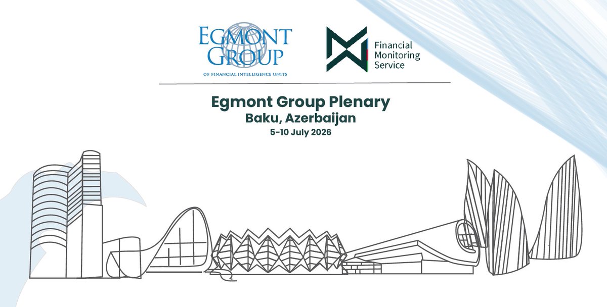 EGFIU's tweet photo. 🌍 The 32nd #EgmontGroup Plenary is underway in Azerbaijan.
This week, FIU representatives from around the world are coming together to strengthen cooperation, exchange expertise, and advance the fight against money laundering, terrorist financing, and related financial crimes. https://t.co/Y9Ztxxe375