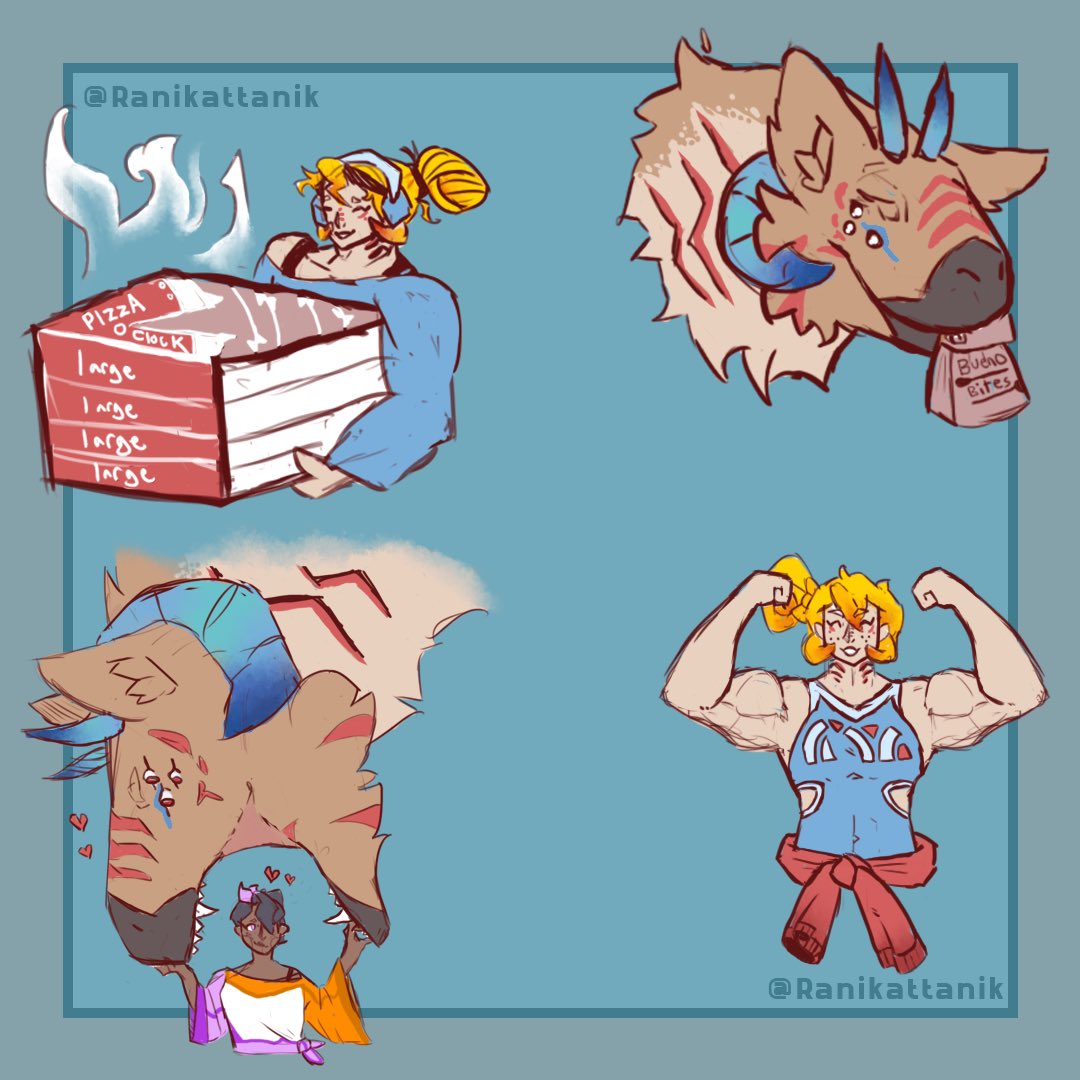 ranikattanik's tweet photo. All the Ellans I doodled yesterday✨
#art #alien #musclegirl #monster #gym https://t.co/M55KYz29uT