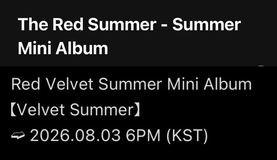 fi1txr's tweet photo. The Red Summer <- 빨간 맛
Velvet Summer <- ??

난 벌써 이 앨범을 좋아해 https://t.co/uMHEKPnlKQ