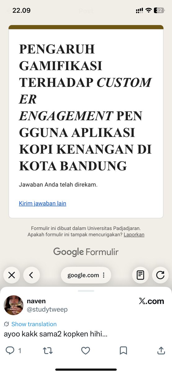 sourrpie's tweet photo. @studytweep done ya ka, maaf baru sempet ngisi https://t.co/F6SU9R62OE