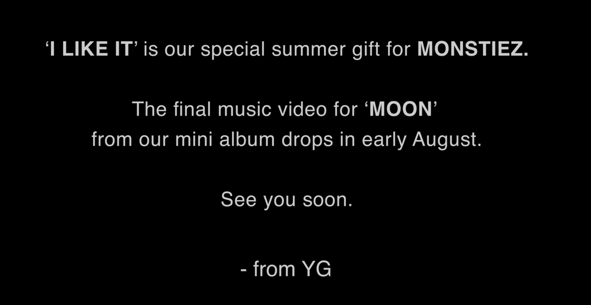 honeyino's tweet photo. inget ya ini special gift for monstiez, jadi jangan kepanasan kalo baemon rilis mv tiap bulan xixixi https://t.co/OPN5K0NZBc