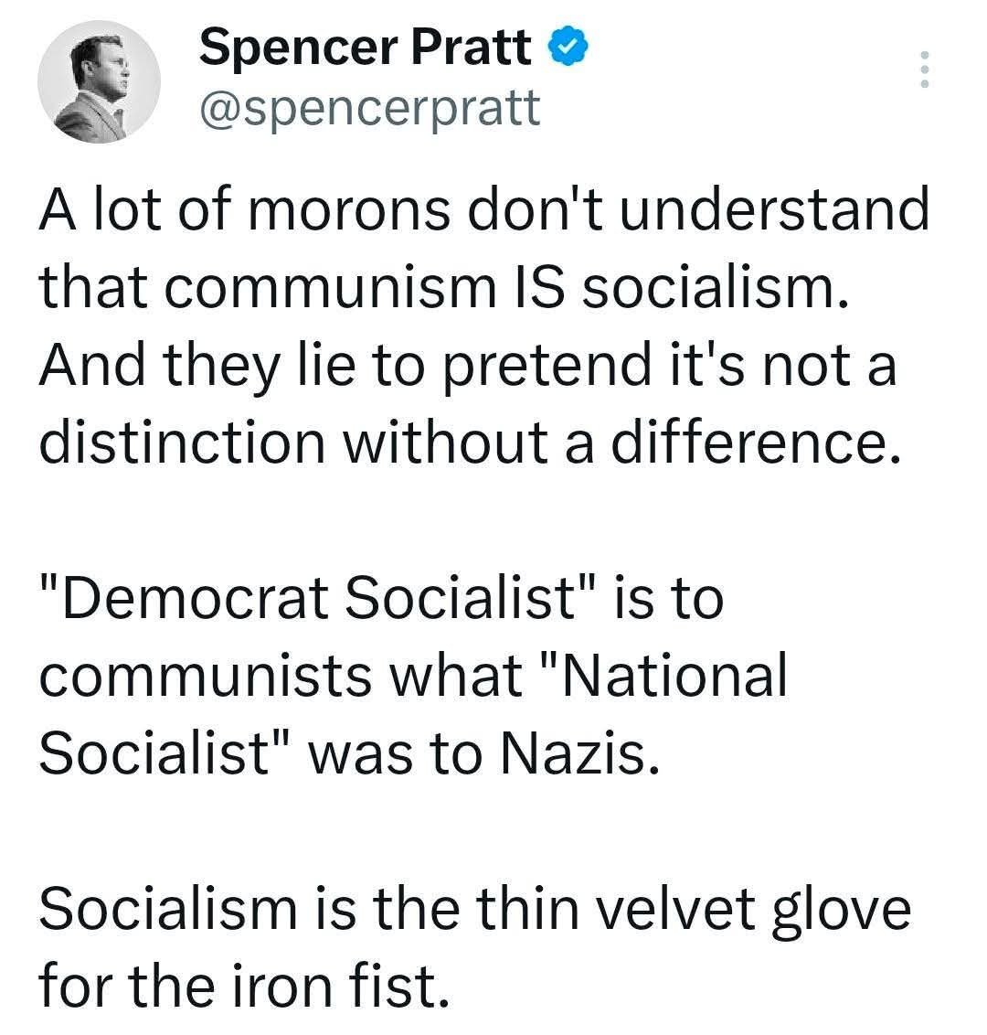 Sassafrass_84's tweet photo. Bingo. Well said Spencer Pratt. 💯 https://t.co/890rWeI7Es