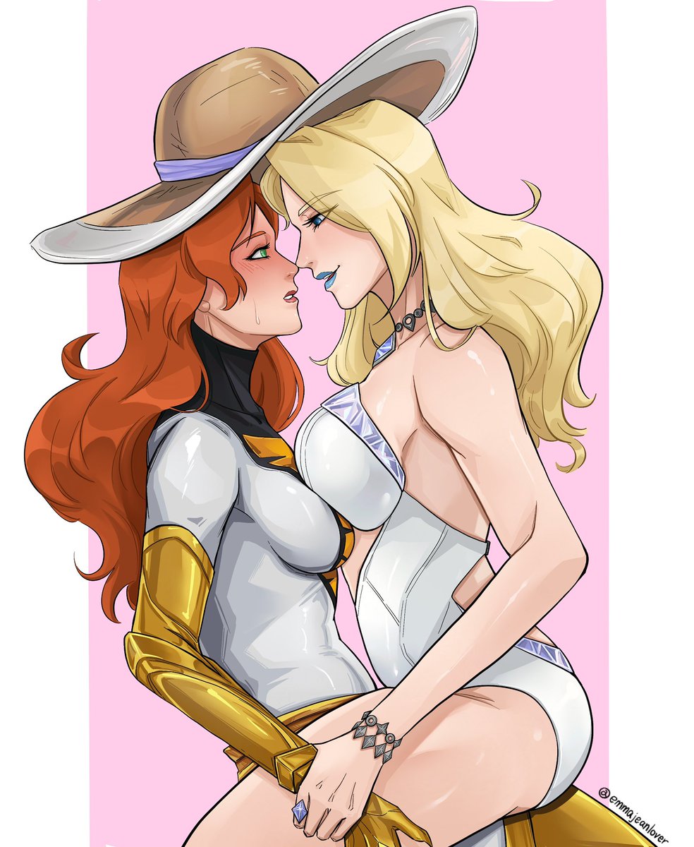 emmajeanlover's tweet photo. Let's find a place, just two of us, I'll help you put on your swimsuit.
#emmafrost #jeangrey #emmajean #marvelrivals https://t.co/G2xxCvg8X8