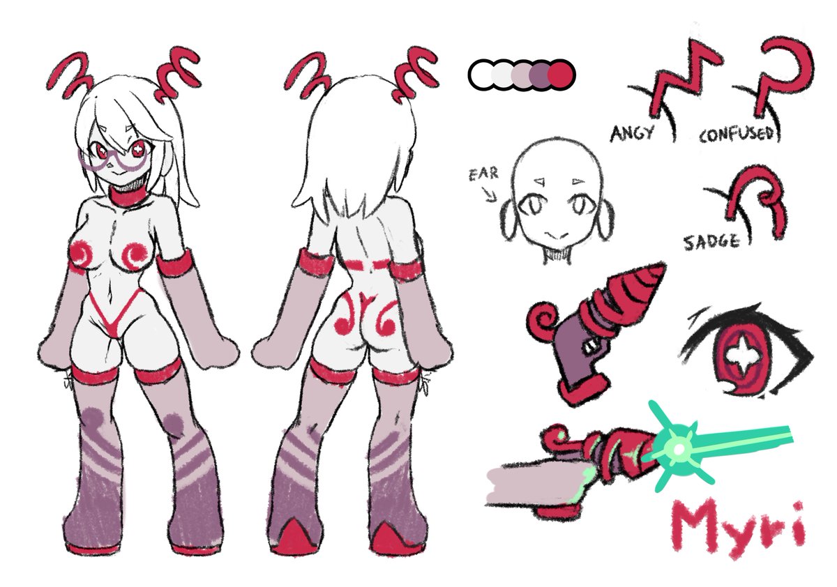 ShiriaruKita's tweet photo. This is Myri

Myri is an alien from another planet that got lost during a space travel and lost her memory, now she's stuck on earth. She's kinda silly and not the brightest but she's got no evil intent.

I made this OC for this year's art fight, my first year participating https://t.co/N7ZMJshheO
