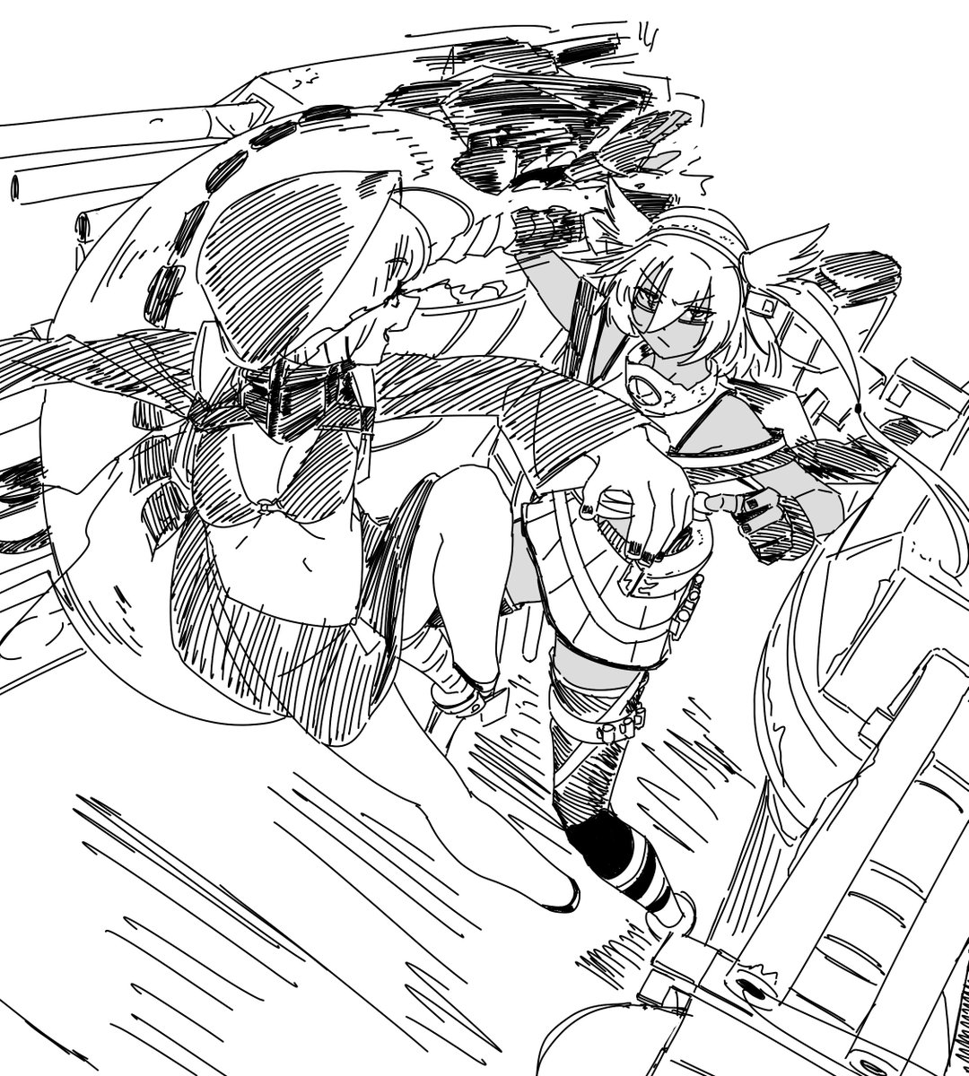 grsgrsdmstcs's tweet photo. シチュ描きたいマンからモノクロ落描き野郎に進化 https://t.co/UhDbx3KFzv