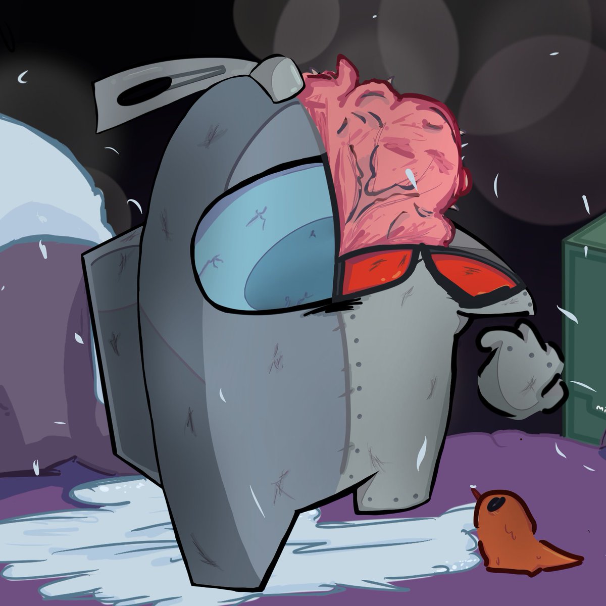 crunchy77792's tweet photo. artfight attack I did for....@mayte8_thegamer 
artfight link in comments
#artfight #amongus #amongusart https://t.co/2Lc68OSyjd