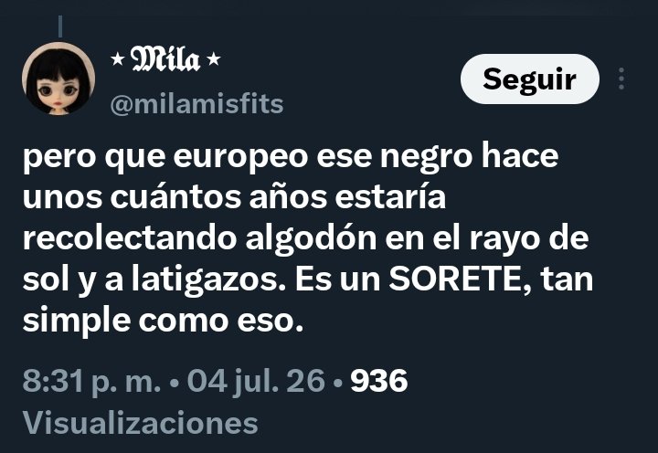 charol04's tweet photo. @Ric_Riolobos @gprotesoni Que son una manga de racistas 😂 https://t.co/hgDvyPna9l