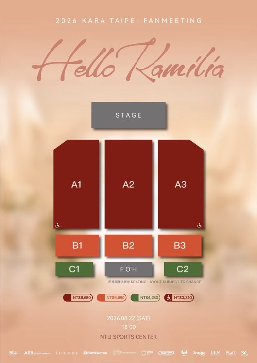 u5o72v's tweet photo. 🪧 2026 KARA TAIPEI FANMEETING「Hello Kamilia」
💎 チケット代行受付中 💎
📅 8/22(土) 18:00
📍 国立台湾大学総合体育館
✅ お客様名義対応
✅ ご希望の席・ご予算で受付
📩 ご希望の【席種・枚数・ご予算】をDMまで!
#KARA #HelloKamilia #KAMILIA #2026KARATaipeiFanmeeting #台北公演 https://t.co/F2cjgMofit