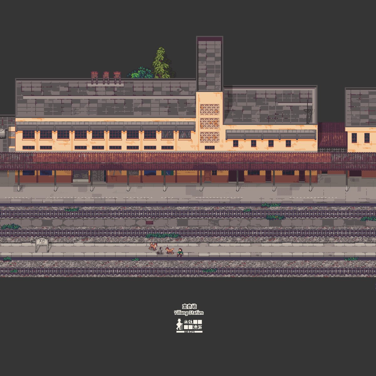 1015yzhu's tweet photo. Roaming the Yunnan-Vietnam Railway 3️⃣ #pixelart #aseprite #ドット絵 #像素艺术 https://t.co/6VIE9c7O7X