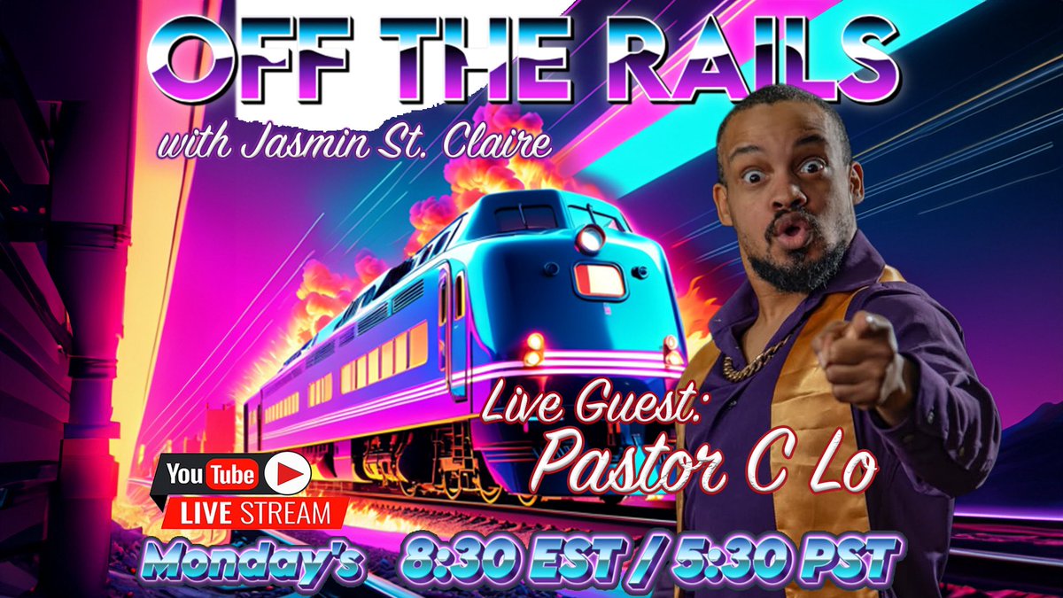 jasminstclaire's tweet photo. Tomorrow!! On #offtherails livestream 830pm est! Join me & #pastorclo of @nwa
https://t.co/sUbrCYPJqo https://t.co/2uSknyTWwg