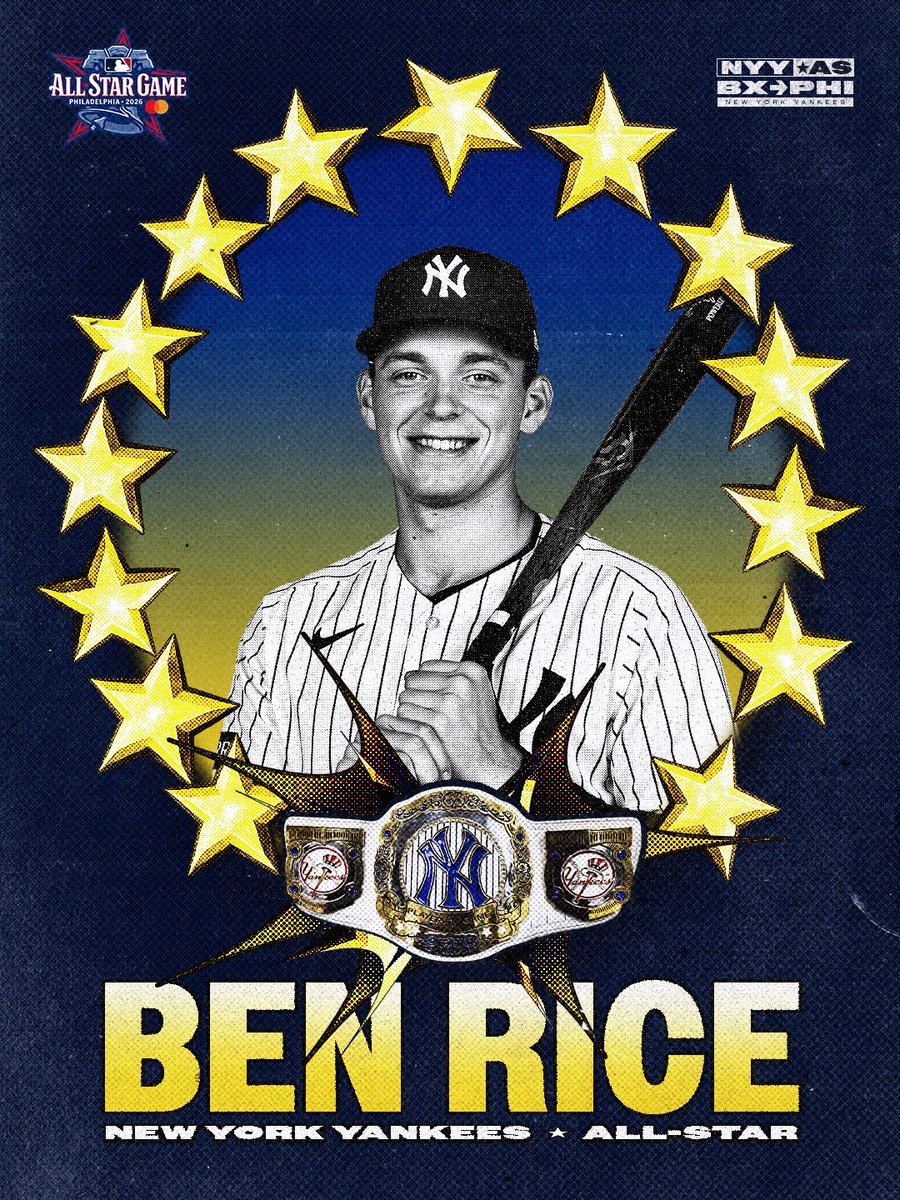 Yankees_Beisbol's tweet photo. El Arroz está calientito 🍚 

¡Felicidades a Ben Rice en ser nombrado un All-Star! https://t.co/XzdQN7Apaq