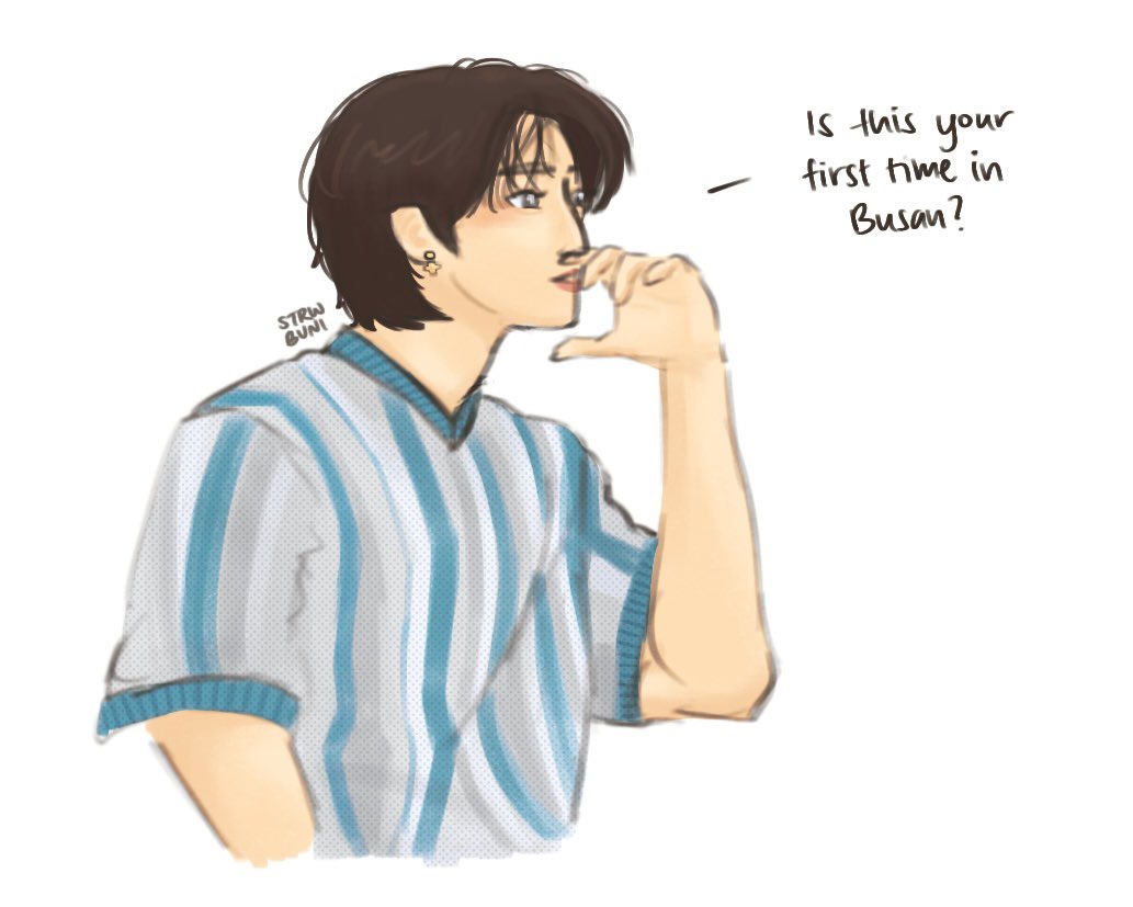 strwbuni's tweet photo. just bc there's a goalie... #straykidsfanart #han https://t.co/sxNfVBYb8N