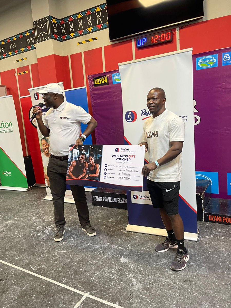 PathcareKenya's tweet photo. Congratulations, Shabra Katende! 🎉💪

Congratulations to Shabra Katende, the lucky winner of our PathCare Gym2Lab Wellness Voucher at Uzani Power Weekend VIII! 🥳

We hope this voucher helps you take your fitness journey to the next level with science-backed wellness insights designed to help you train smarter, recover better and perform at your best.

Thank you to everyone who visited the PathCare booth and participated in our giveaway. Stay tuned for more exciting Gym2Lab activations, partnerships and giveaways!

💪 Train Hard. Check Smarter.

#Gym2Lab #PathCareKenya #Congratulations #Winner #UzaniPowerWeekend #TrainSmarter #SportsWellness #PerformanceStartsWithin
