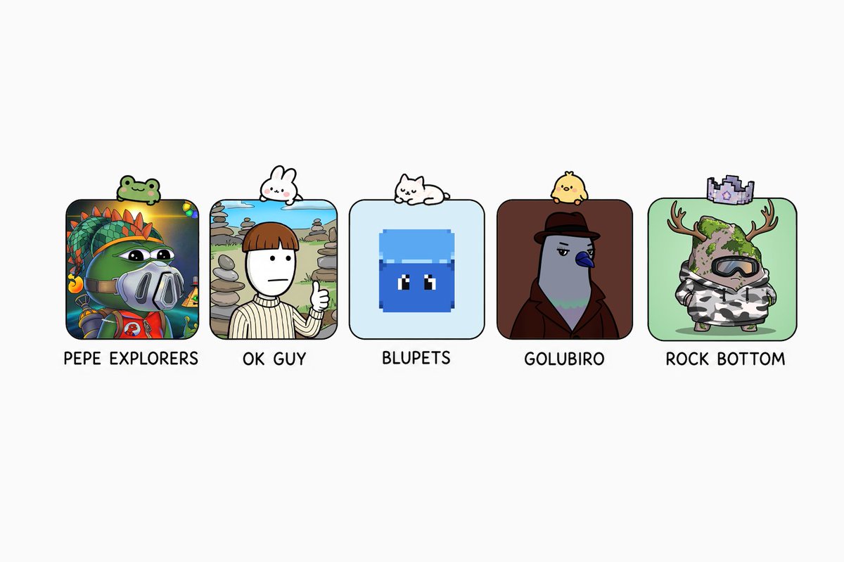 TheGloobs's tweet photo. The little creatures keep exploring the internet and finding more friends along the way 🤝👻

Picked up some pieces from communities bringing fun, creativity, and good energy to the space.

🐸4x @PepeExplorers
🙂5x @okguynft 
🐾3x @blupixapp
🐦7x @GolubiroNFT 
  🪨 3x @rockbottomnfts

Different worlds, same love for art.
Good art is good art 💎

#Gloobs