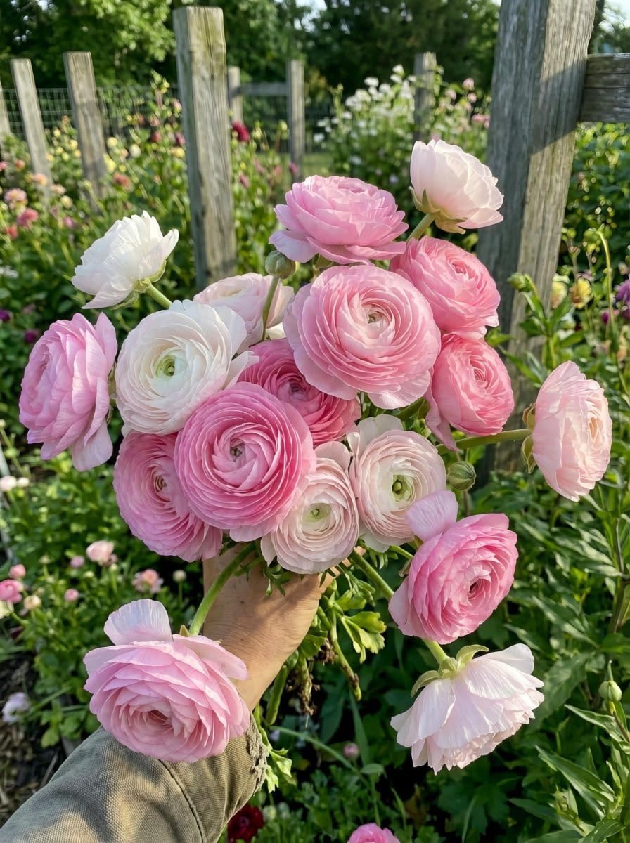 bloomele_'s tweet photo. pink &amp; white ranunculus https://t.co/70Cr38IQJr