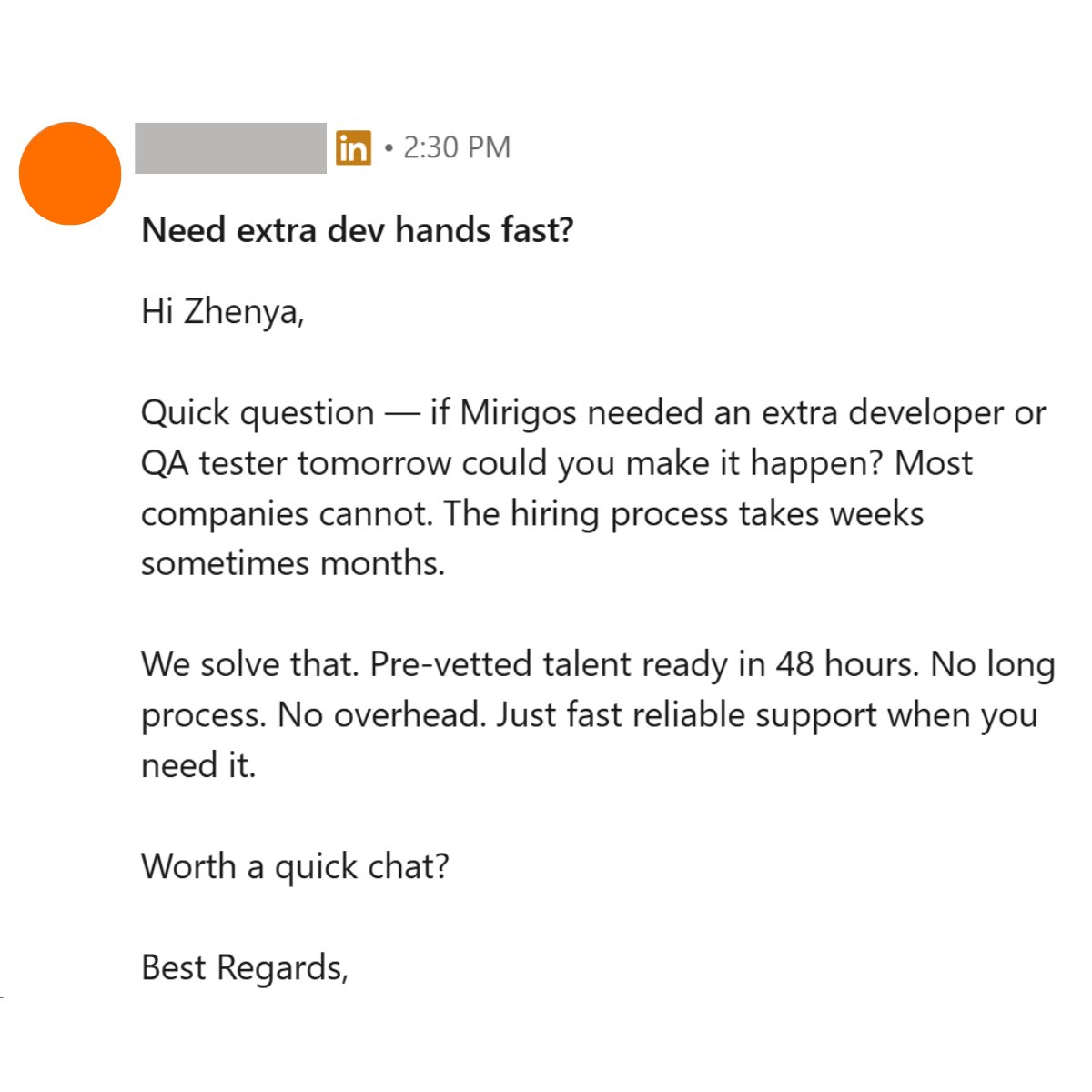 Mirigos_Inc's tweet photo. “Pre-vetted developers ready now.” Pre-vetted for what?
A great startup engineer may fail in a large organization. A strong corporate engineer may struggle in a startup. Availability is not fit.

#TechHiring #TeamAugmentation #EngineeringTeams https://t.co/zXvXhuOo7v