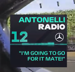 MercedesAMGPCF1's tweet photo. "I'm going to go for it mate" https://t.co/3hQps6p2eM