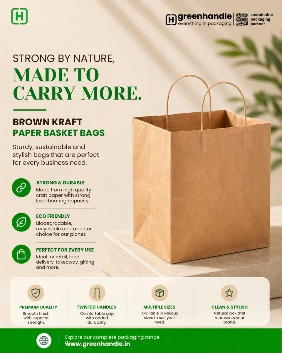 greenhandle_in's tweet photo. Sustainable packaging that works as hard as your business.

Discover Greenhandle's Paper Basket Bags.

🌐 https://t.co/j8keRX8i2q

#Packaging #PaperBag #Greenhandle https://t.co/B4i6RdlbuX