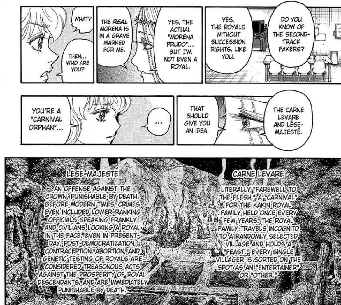 houseprinc3ssa's tweet photo. #hxh412 so let me get this straight… kacho is not kacho, morena is not morena, hisoka is not hisoka, and woble is not woble? https://t.co/95dVUu7Odl