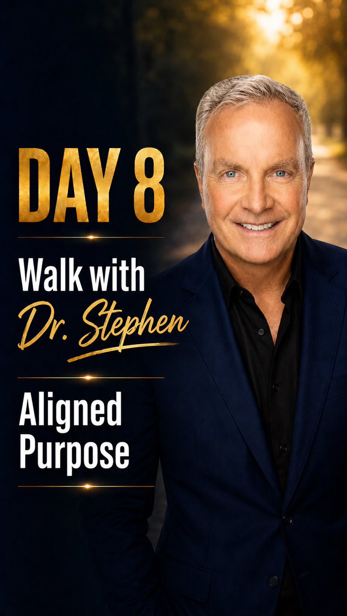 StephenRue's tweet photo. Walk with Dr. Stephen — Day 8: Aligned Purpose
Most people are either living without a clear purpose, or they are living a purpose they inherited from someone else.
A parent’s purpose. A spouse’s purpose. A culture’s purpose. A career’s purpose. A version of success they adopted before they ever stopped to ask, “Is this really mine?”
But true purpose cannot be borrowed.
True purpose has to be aligned.
It must be aligned with your identity. It must be aligned with your core values. It must be aligned with your core beliefs. It must be aligned with your growth mindset. It must be aligned with the story you are now choosing to tell about your life.
That is why purpose does not come first.
Identity comes first.
Because if you have not examined your limiting beliefs, your old wounds, your fear, your learned helplessness, and the false story you accepted about yourself, you may end up building a purpose around the very things you were meant to overcome.
Yesterday, we talked about declaring independence from the past.
But after you declare independence, you have to decide what your freedom is for.
That is where aligned purpose begins.
Aligned purpose is not simply asking, “What do I want?”
It is asking:
Who am I becoming? What do I believe now? What do I value most? What story am I no longer willing to live inside? And what life am I now called to build?
Your purpose becomes powerful when it is no longer an escape from your pain, but a meaningful response to it.
It becomes powerful when your identity, your values, your beliefs, your standards, and your story all begin moving in the same direction.
That is aligned purpose.
And when your purpose is aligned, your life gains direction.
I’m Dr. Stephen Rue.
Welcome to your becoming.
#purpose #why #drstephenrue #motivational #personsldevelopment