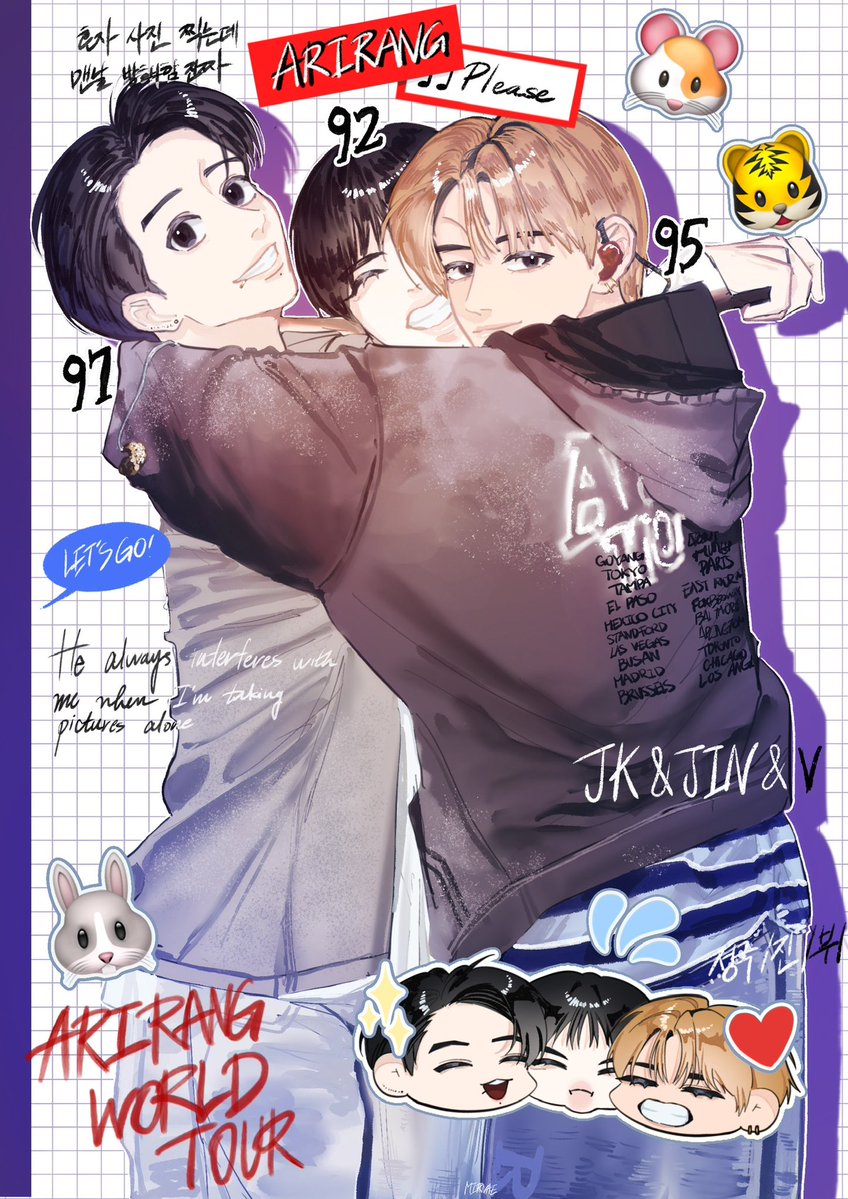 Mir1_nae's tweet photo. 🐰🐹🐯2

#btsfanart https://t.co/ftWPUxXx25