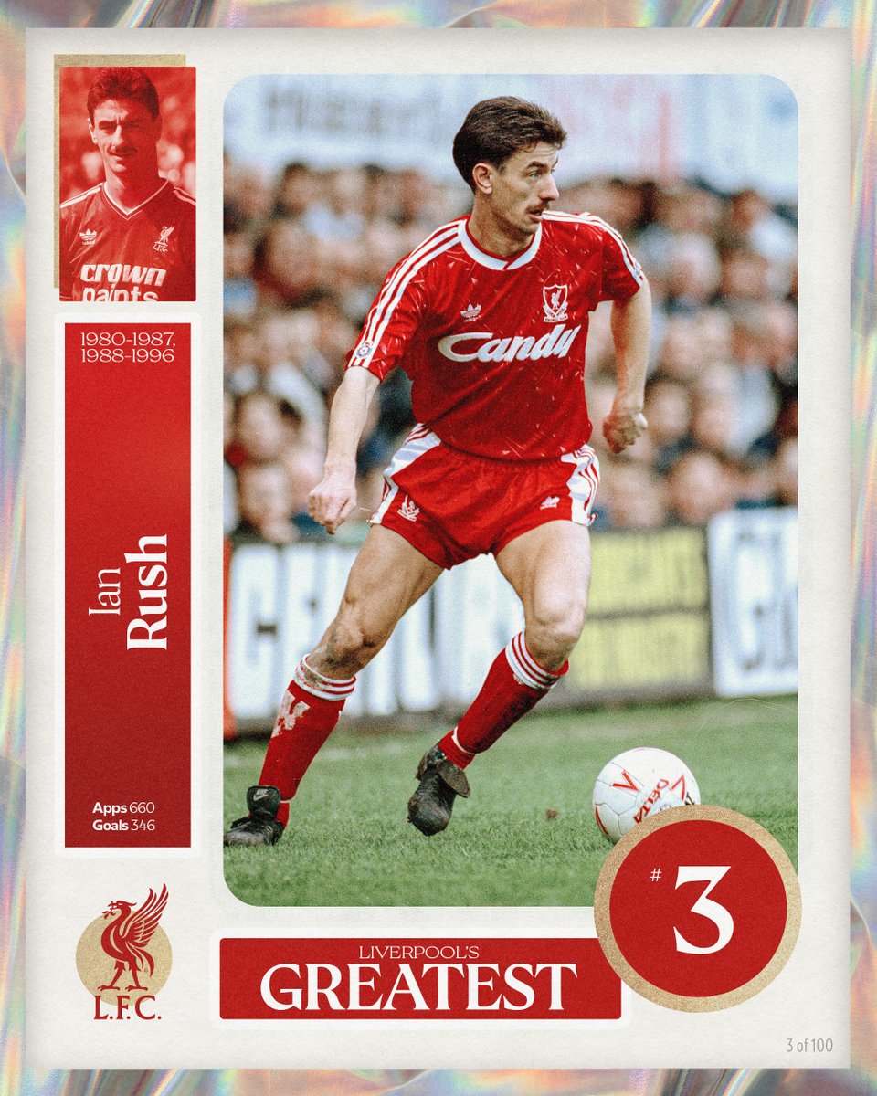 LFC's tweet photo. Liverpool's Greatest - No.3: Ian Rush ⚽️