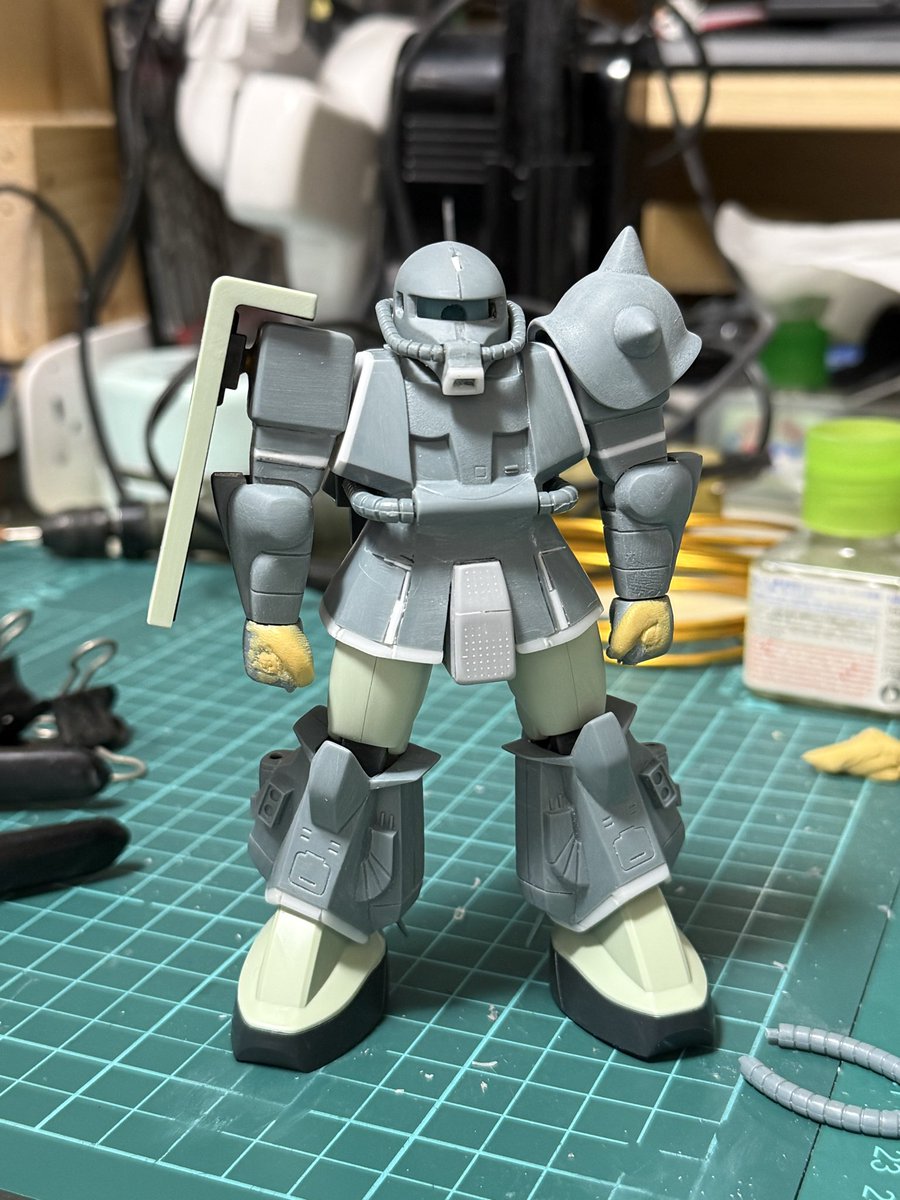 Pmeny60jgKSdKXF's tweet photo. めちゃカッコよなってきた!
少し修正してこれからサフチェック入ります!
#旧キット #MSV #06r #ザク #高機動型 https://t.co/HPZOvYCDzc