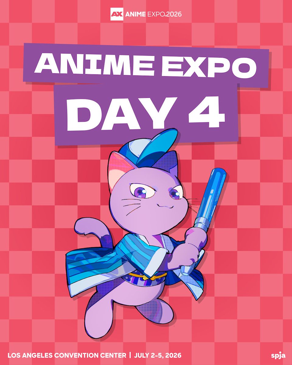 AnimeExpo's tweet photo. Can't believe it's already DAY 4️⃣! Live the last day of AX 2026 to the fullest! 🥹 https://t.co/ZWxll6a5ZO