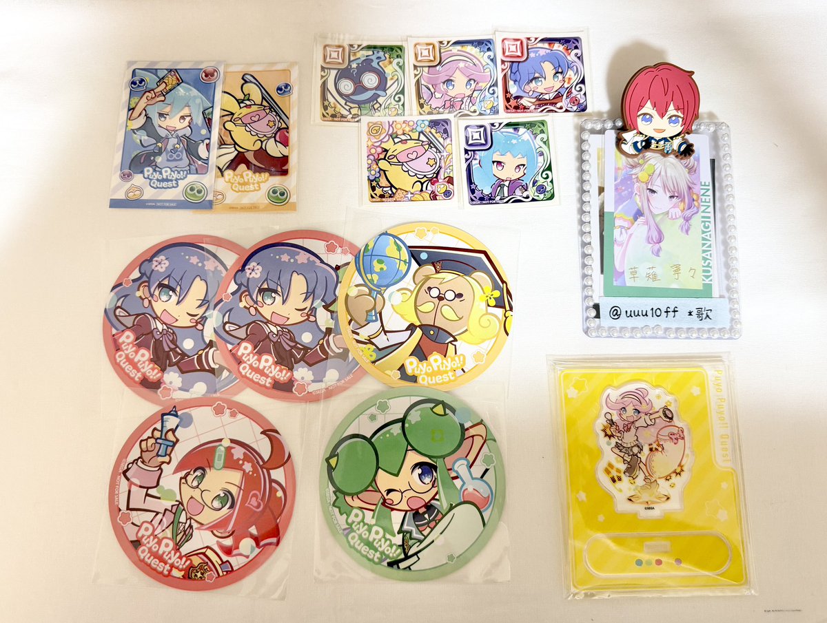 uuu10ff's tweet photo. 【交換】ぷよクエカフェ
ステッカー チェキ風カード コースター アクスタ

譲
シグ カーバングル エコロ ラフィーナ ルルー ラフィソル りすくま りんご リデル
求
フェーリ>>シェゾ>ウィッチ

郵送にて交換 
まとめての交換優先
同種優先(異種&amp;過去弾も検討いたします🙇‍♀️)
お気軽にお声掛けください🌸 https://t.co/T398ygUzy9