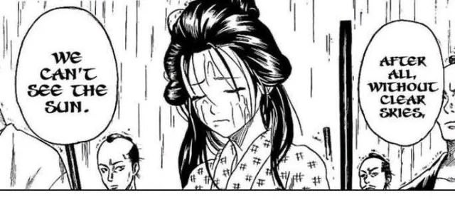 Fireball0075's tweet photo. Whats stupid about Tsukuyo returning and becoming a love interest in 0 seconds is said originally she and the rest of the scarred victims were still women. How would her life be different? She would be caged, beaten and used like Hinowa was her whole life. Why do we ignore that Hinowa had a far more traumatic life than Tsukuyo? To care about your looks after giving the other women their scars is a huge backhand to those characters and the original writing of Tsukuyo’s character.
#gintama
