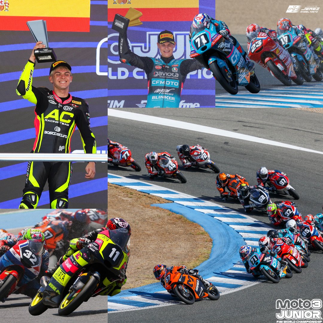 circuitodejerez's tweet photo. 🏁 𝐔𝐧 𝐝𝐨𝐦𝐢𝐧𝐠𝐨 𝐩𝐚𝐫𝐚 𝐜𝐞𝐫𝐫𝐚𝐫 𝐮𝐧 𝐟𝐢𝐧 𝐝𝐞 𝐬𝐞𝐦𝐚𝐧𝐚 𝐞𝐬𝐩𝐞𝐜𝐭𝐚𝐜𝐮𝐥𝐚𝐫 𝐞𝐧 𝐉𝐞𝐫𝐞𝐳 🤯

La tercera ronda del FIM MotoJunior World Championship pone punto y final en el Circuito de Jerez-Ángel Nieto tras una jornada marcada por la emoción https://t.co/HklGyZIcL8