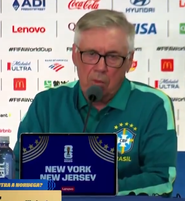 futtmais's tweet photo. Carlo Ancelotti: "Não temos um jogador como o Paquetá. O Danilo é diferente, o Martinelli é um ponta, então... Tenho tempo para pensar. Como sempre se diz, já pensei, já resolvi o tema. Nessas horas, só confiança."

"Não temos no elenco jogadores com a qualidade de Lucas Paquetá. Temos que substituir com outros jogadores. Danilo é diferente de Gabriel, que é diferente de Cunha, que é diferente de Éderson. Teremos em conta o que é melhor para a equipe, sabendo das forças do rival."

📸 Reprodução | Getty Images