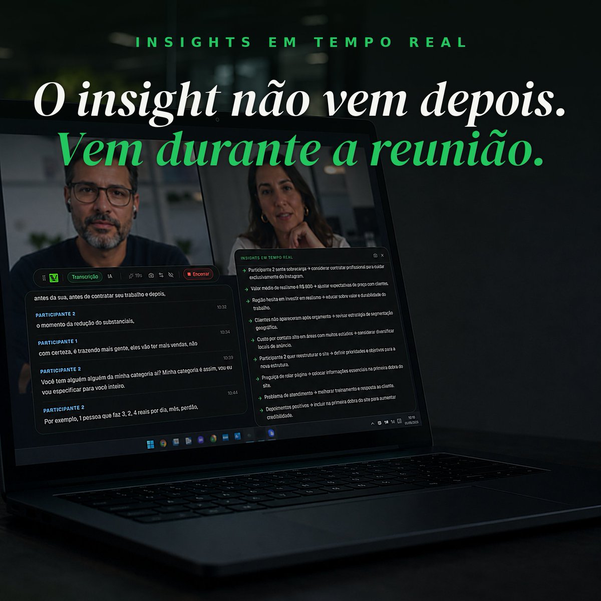 useverter's tweet photo. A melhor deixa da reunião quase sempre aparece no meio da conversa e passa batido.

Foi por isso que construímos a Verter pra agir ao vivo, durante a call, não pra mandar resumo depois. Sem entrar como bot, em PT-BR.

Comece grátis. Link no reply. https://t.co/JTyZKUelD7