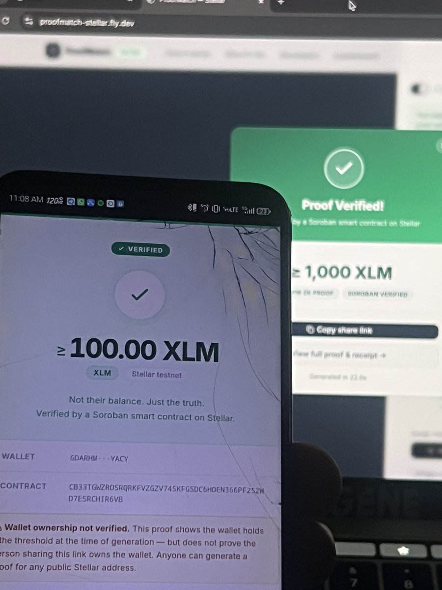 ZKProofMatch's tweet photo. bookmark this tweet. @ZKProofMatch won 🥇 place and prize money 💰 Jùst submitted to @StellarOrg Real-world ZK Hackathon prize 🏆 @BuildOnStellar https://t.co/bCWRJ0bdDs