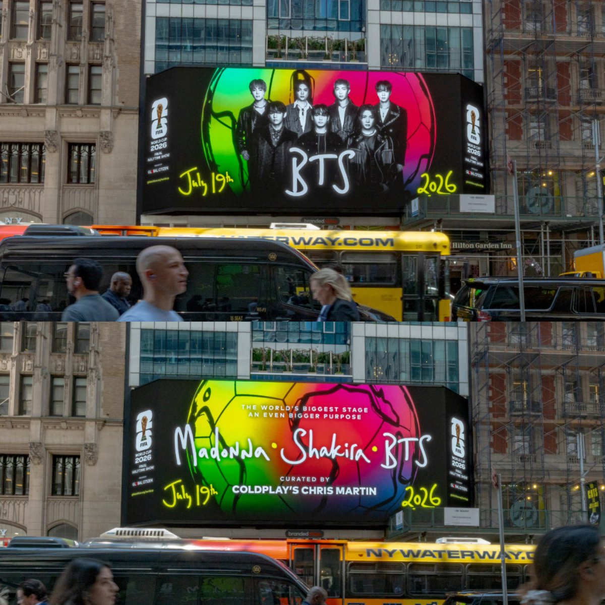 btschartsxdaily's tweet photo. BTS x FIFA World Cup digital billboard in New York 🇺🇲
#BTSXWorldCup2026 https://t.co/q3OmHyro00