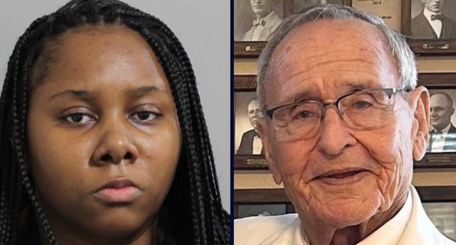 SaltyGoat17's tweet photo. Edward Anderson, 86, was a hospice patient in Winter Haven.   His overnight home health aide, Beatrice Taylor, heard a thump. 

She found Anderson on the floor with his head wedged between the bed and nightstand.

Did she help or call 911?  NO

She went back to bed.  When she finally woke up she spent nearly 40 minutes on the phone with her parents before checking on him.

By then he had suffocated.

What was her response? 

“He was old anyway, so what does it matter?”

Should she EVER get out of prison after this?
