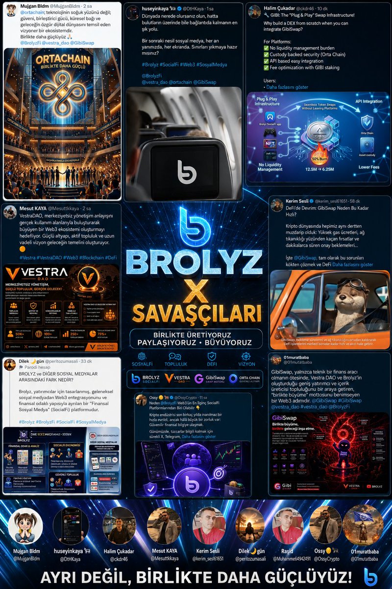 birnefes2026's tweet photo. A Community That Shares Knowledge, Creates Value, and Grows Together: Brolyz X Warriors"

#Brolyz #WorldCups #strongplatform #defi #gibiSwap #ortachain #Vestradao https://t.co/zeIrgj6vg5