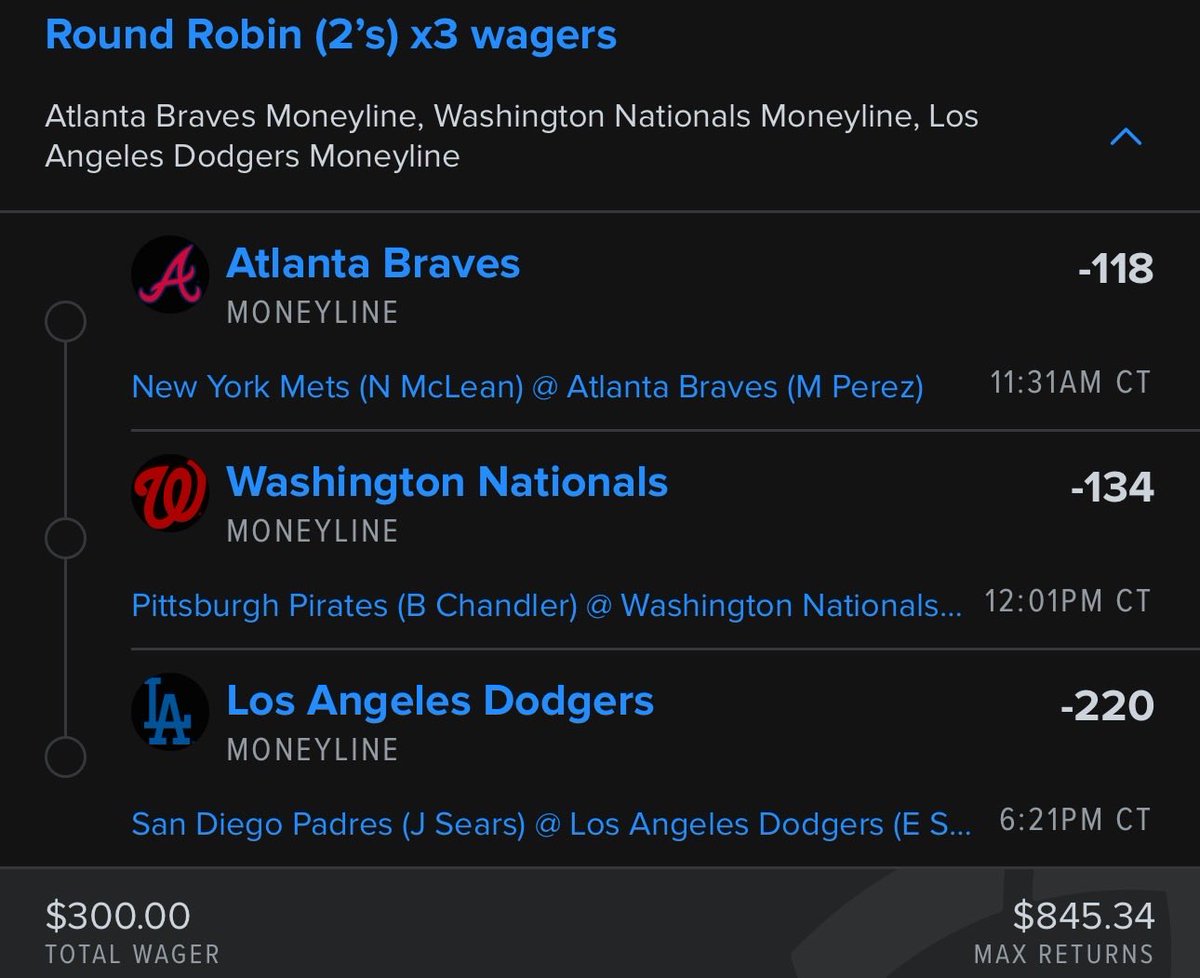 WinRoundRobins's tweet photo. Free Plays 7/5/26🔥
MLB Record 139-77💰
#GamblingX
Braves ML
Nationals ML
Dodgers ML https://t.co/Tt2TDMmZPs