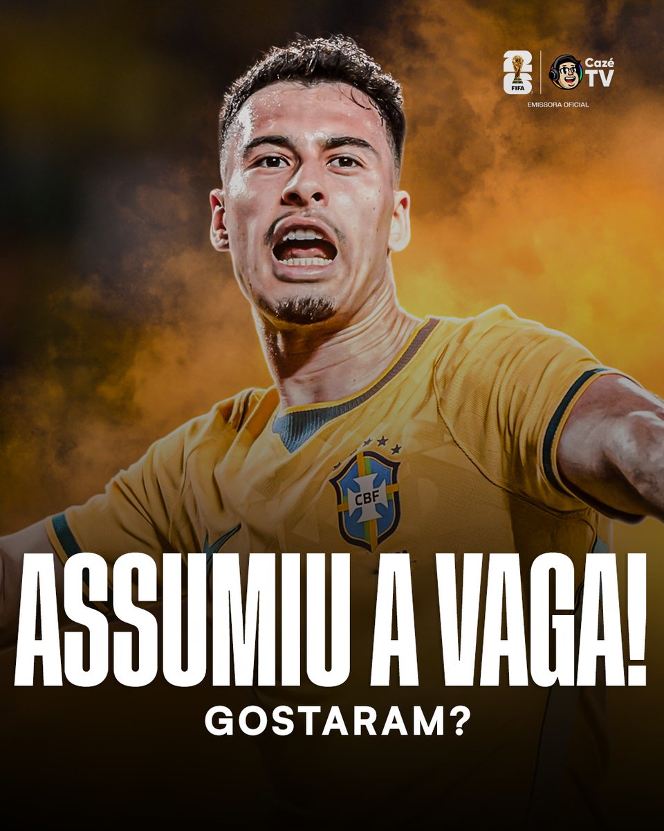 CazeTVOficial's tweet photo. O que acharam da escolha do Martinelli para substituir o Paquetá?

COMPARTILHA COM SEUS AMIGOS E VEM TORCER PELO BRASIL! 🇧🇷 
  
➡️https://t.co/xctYnc0KAw https://t.co/5QJDAxaEOT