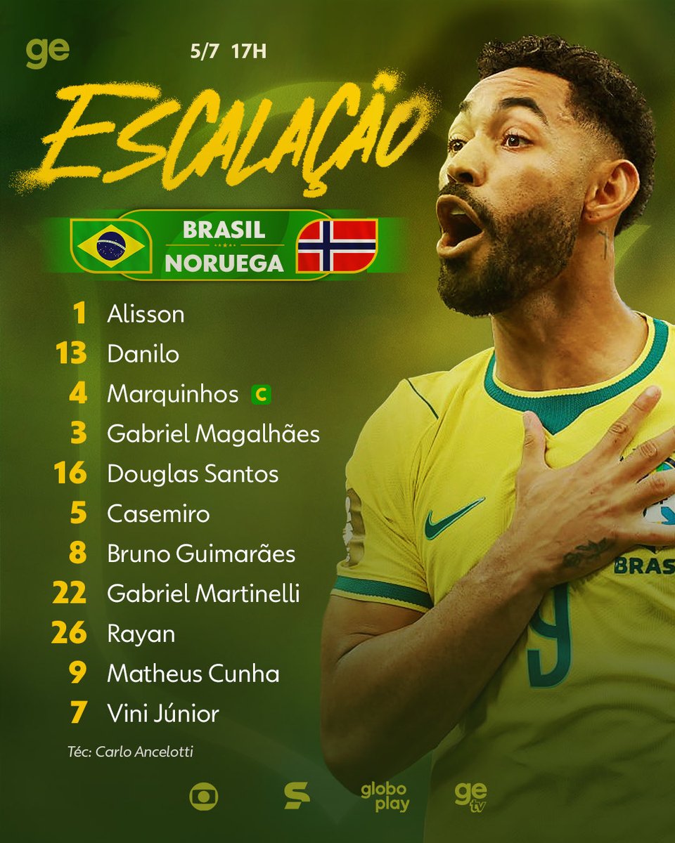 utdreport's tweet photo. Matheus Cunha and Casemiro start for Brazil against Norway 🇧🇷 https://t.co/ezwwYH12gz
