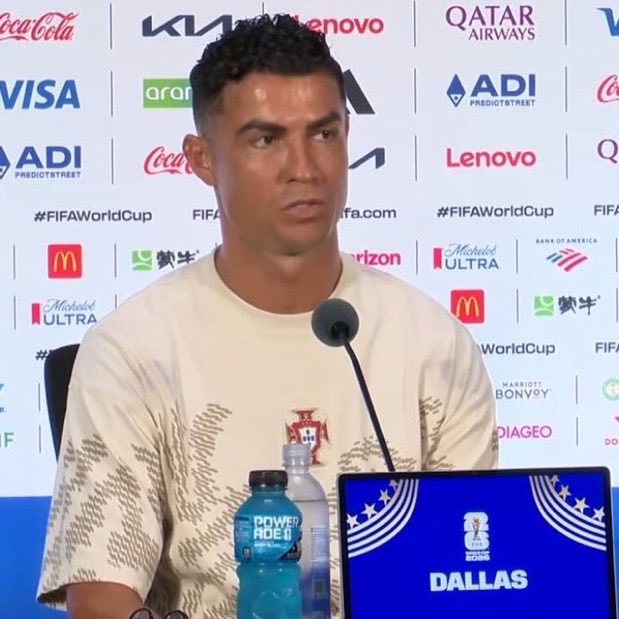 PolymarketSport's tweet photo. 🚨NOW: Cristiano Ronaldo speaking to the media ABOUT the media:

“23 years, that’s the amount of years you’ve been trying to KILL me. It’s not worth your time…

They try, try, try… but it’s not worth it”.

 I will retire when I want, not when you want”. https://t.co/uYbP6JC0PW