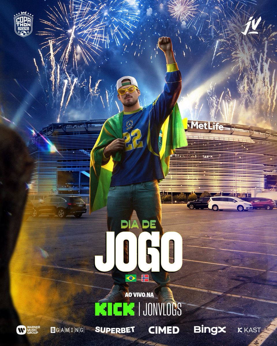 Jonvlogs's tweet photo. Live on rumo ao estádio para acompanhar Brasil x Noruega! 🇧🇷🔥 

Vem pra live: https://t.co/NBYwJc6liY, aguardo vocês! 🫶 https://t.co/nqUTn96vKk