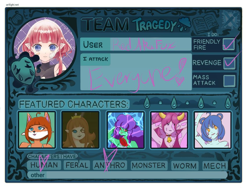 redakafox's tweet photo. @scroimble May I present my all girl crew https://t.co/mw3RfsYjLm