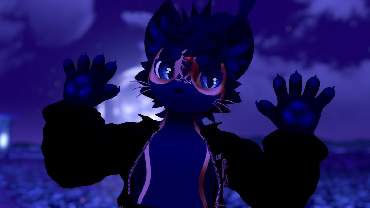 LuddeCat_75's tweet photo. #Furry #VRChat #Mayu
I forgot to upload this here, haha. 
Shams (شمس) is a public avatar I’d been working on but never finished due to a lack of time. I’ll be getting back to it soon to finally get it done. https://t.co/pxWlvbKz5B