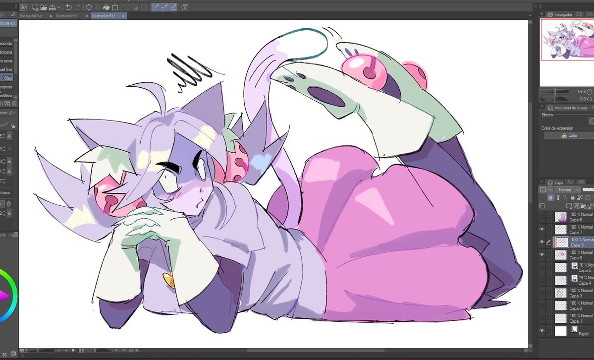Ryulveon's tweet photo. trying new brushes with the mad one as a victim https://t.co/fFx4qkuqNx