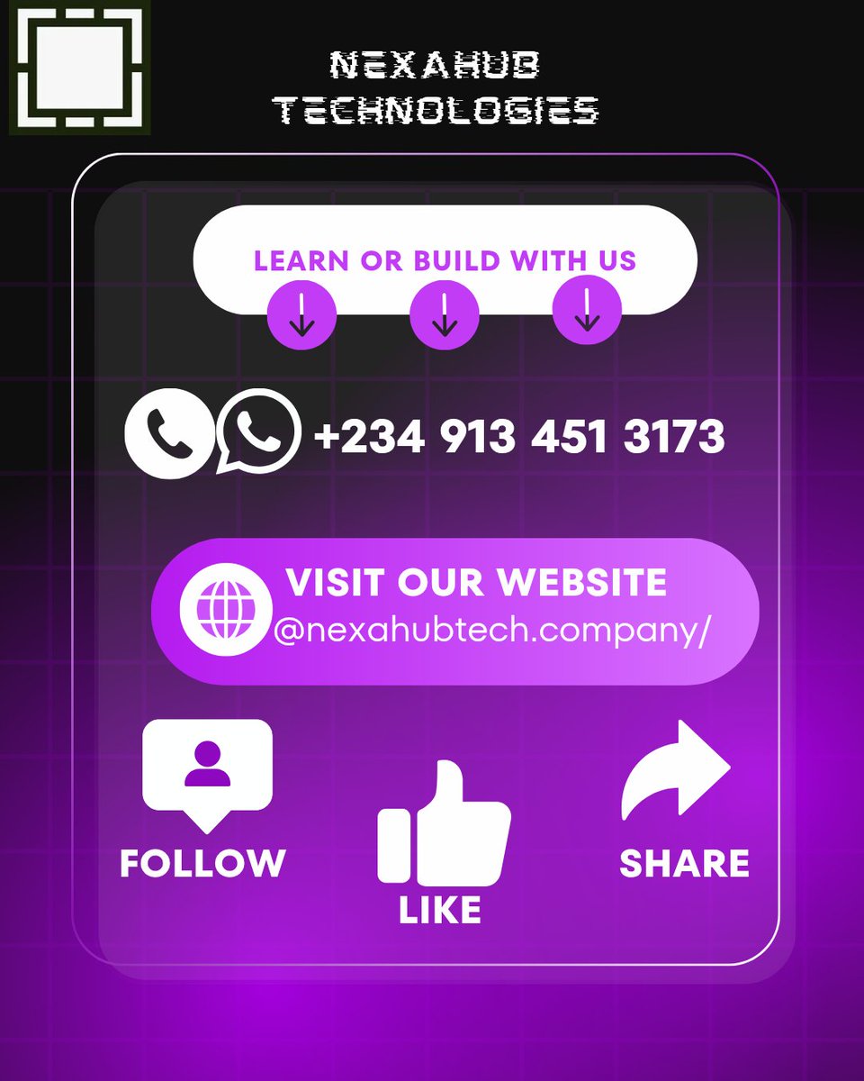 NexaHubTech's tweet photo. Learn one new tech fact every day with NexaHub Technologies🚀💻

Follow for daily tech knowledge! 💜💻 https://t.co/Grv2UW2WTM